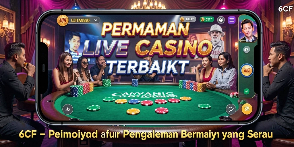 Screenshot gameplay Live Casino 6CF yang seru dan interaktif.