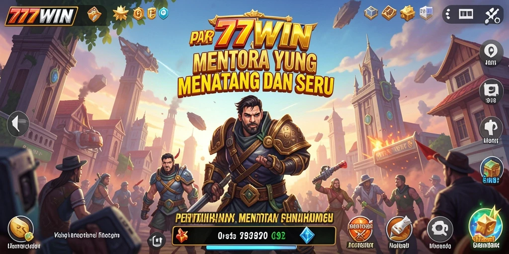 Screenshot gameplay 777WIN menampilkan aksi menara pertahanan yang epik.