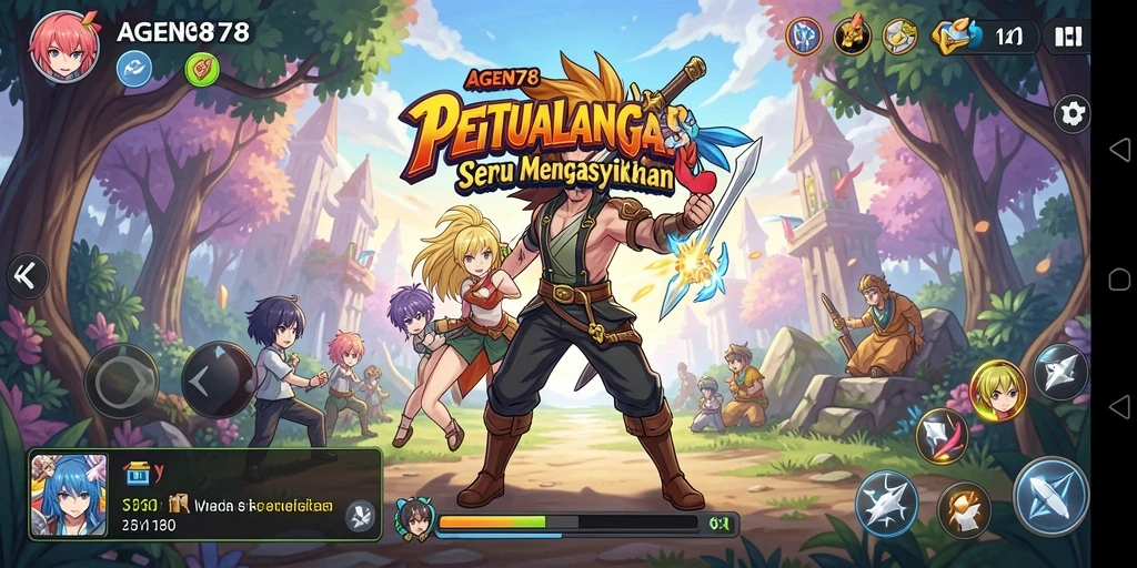 Tampilan menarik dari gameplay AGEN878 dengan karakter anime yang dinamis.