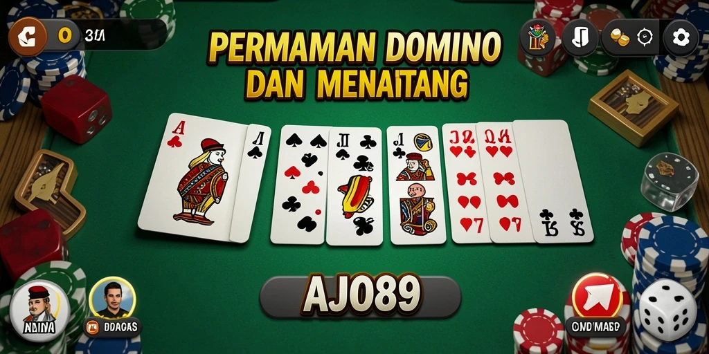 Screenshot AJO89 menampilkan aksi bermain Domino yang seru dan penuh strategi.