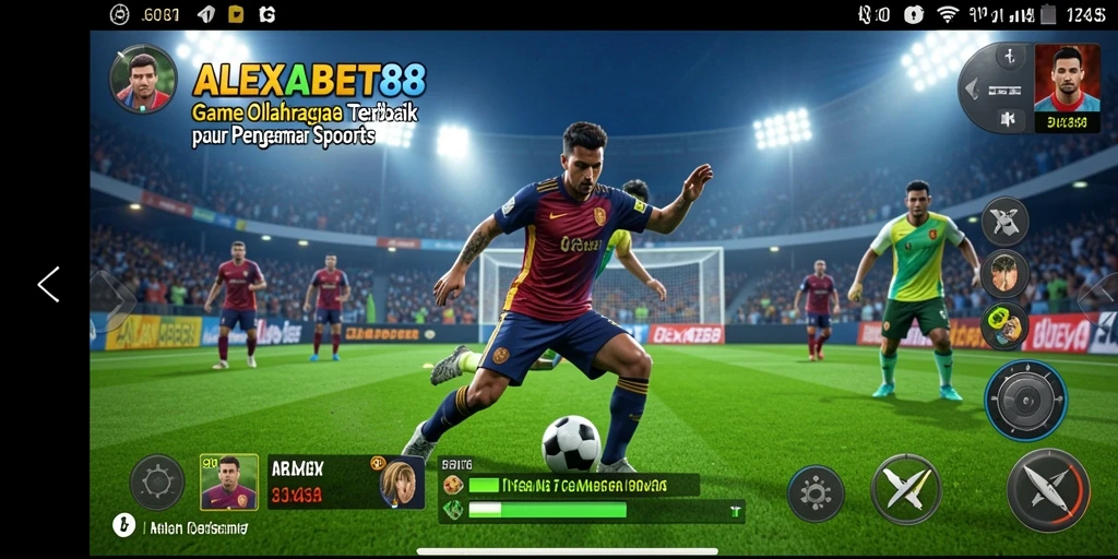 Tampilan aksi seru dalam game ALEXABET88 dengan gameplay olahraga yang menarik.