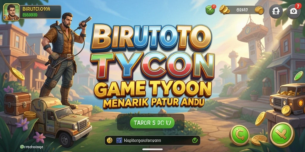 Tampilan gameplay <strong>BIRUTOTO</strong> yang menarik dengan elemen Tycoon yang mendalam.