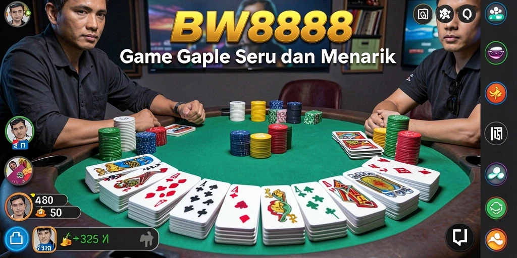 Gameplay seru dalam aplikasi Gaple BW888.