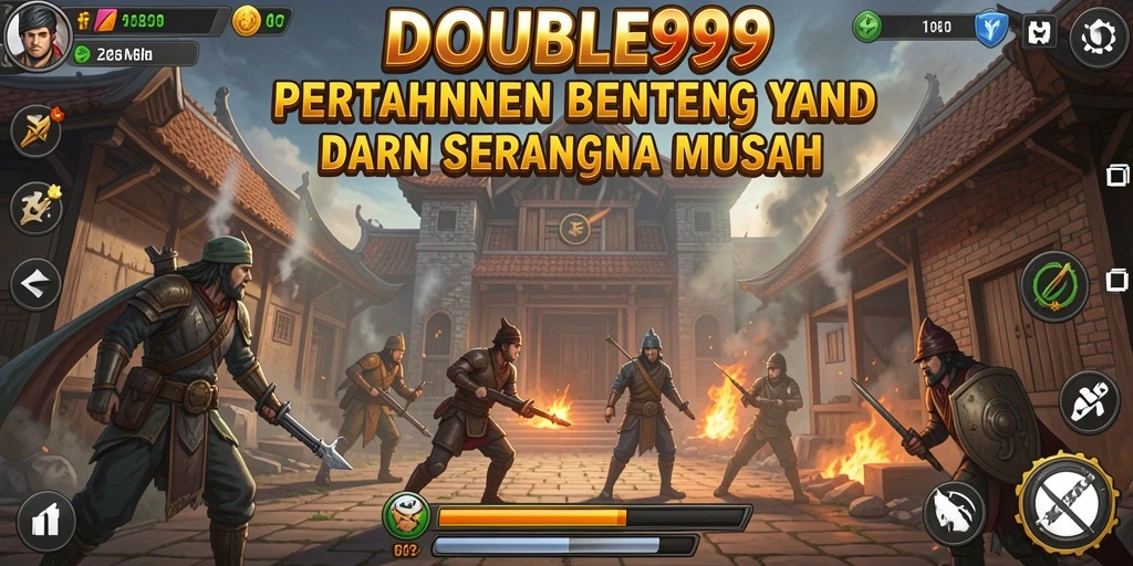 Tampilan utama gameplay <strong>DOUBLE999</strong> yang penuh aksi Tower Defense.