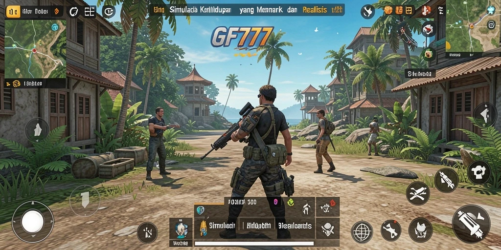 Screenshot gameplay GF777 menampilkan interaksi karakter yang dinamis dan realistis.