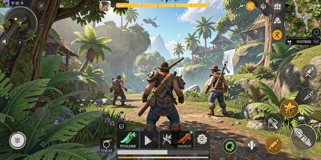 Tampilan gameplay ID66 yang menakjubkan di dunia terbuka.