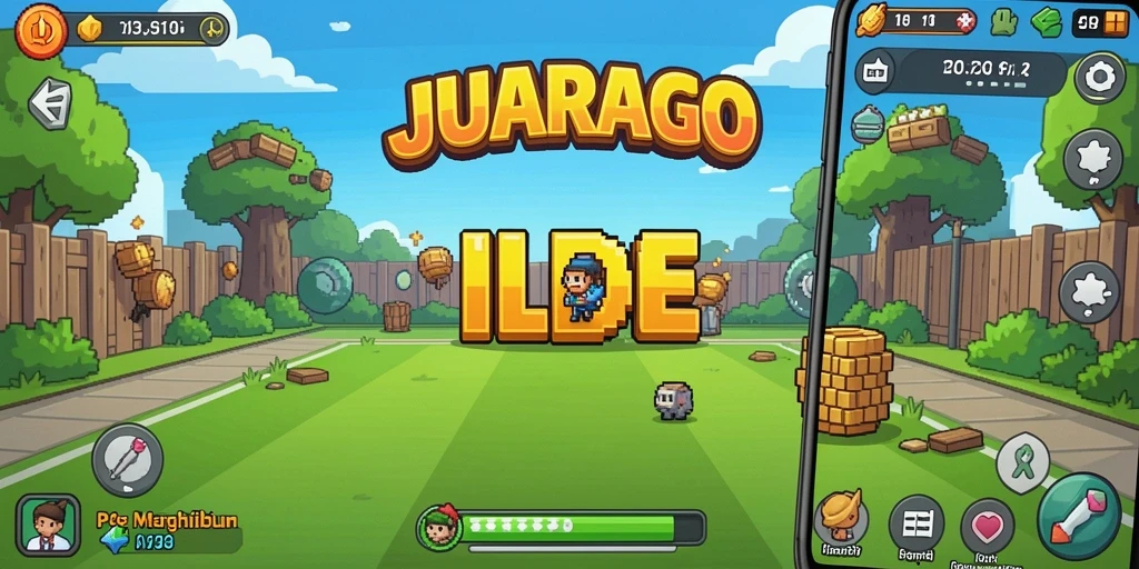 Screenshot gameplay JUARAGO menampilkan momen santai yang menggembirakan dalam permainan Idle.