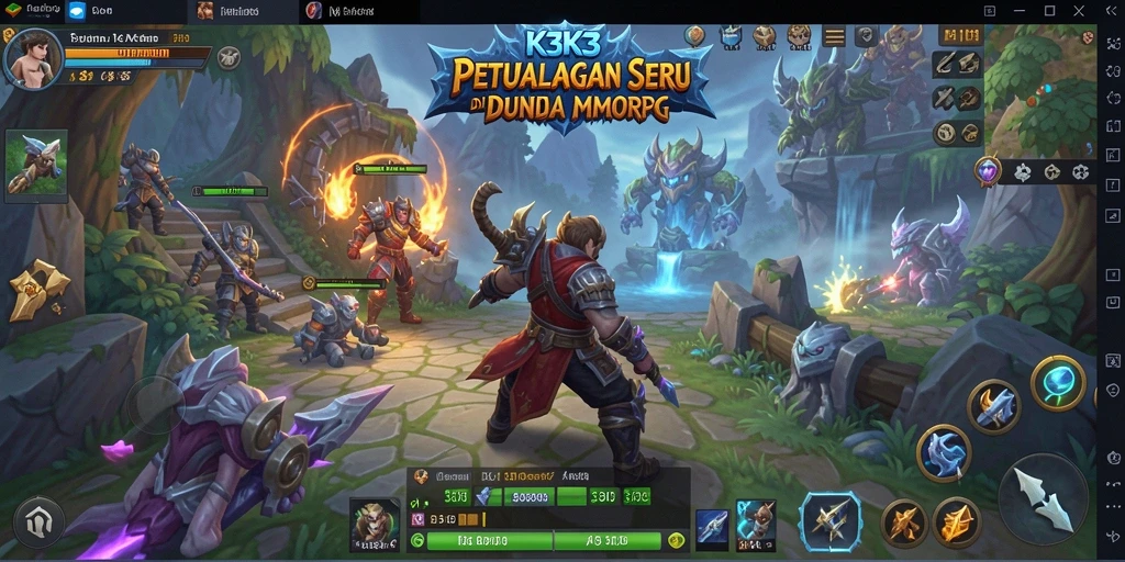 Tangkapan layar K3K3 menunjukkan petualangan seru di dunia MMORPG.