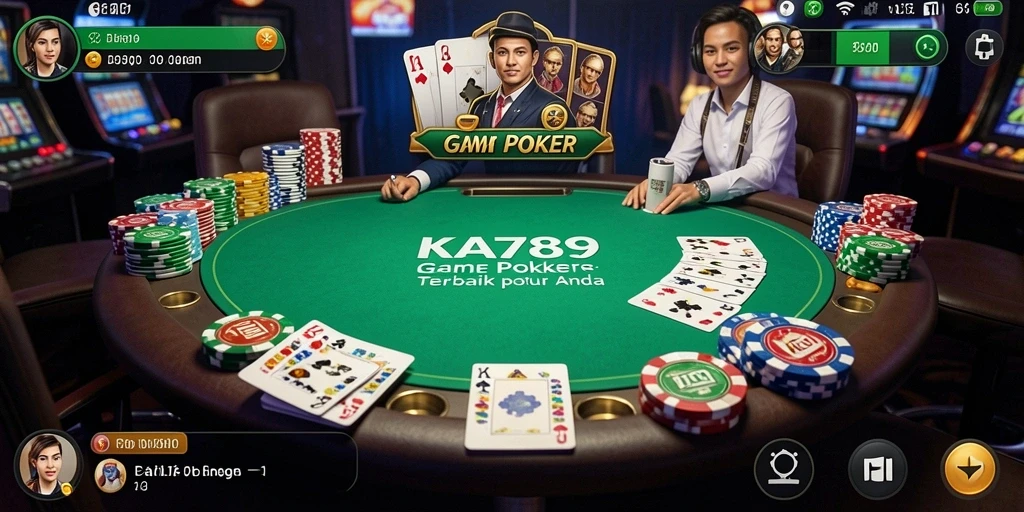 Tampilan screenshot utama KA789 menampilkan suasana bermain Poker yang seru.