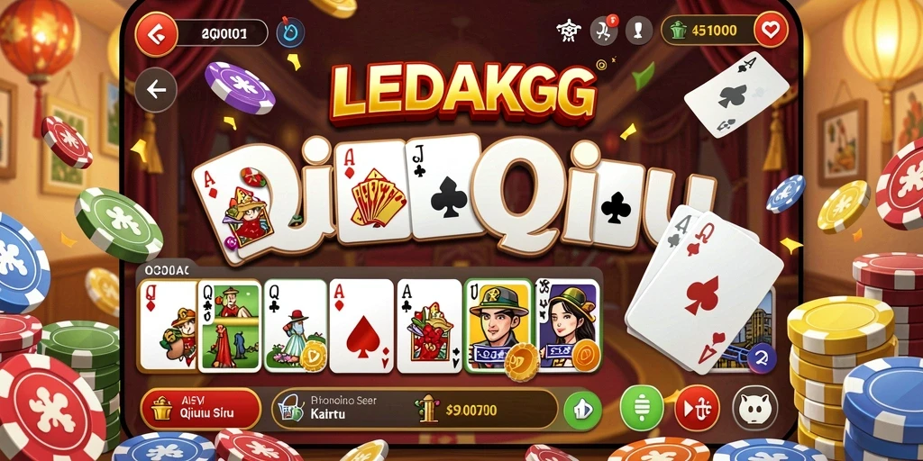 Screenshot gameplay LEDAKGG dengan aksi QiuQiu yang seru.
