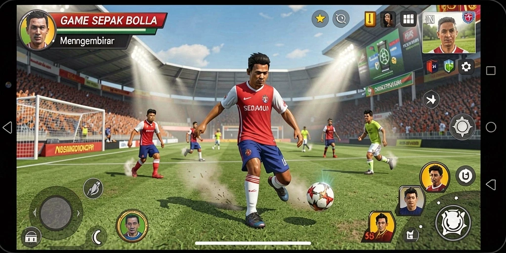 Tampilan gameplay MDG188 yang menegangkan saat bertanding di lapangan.