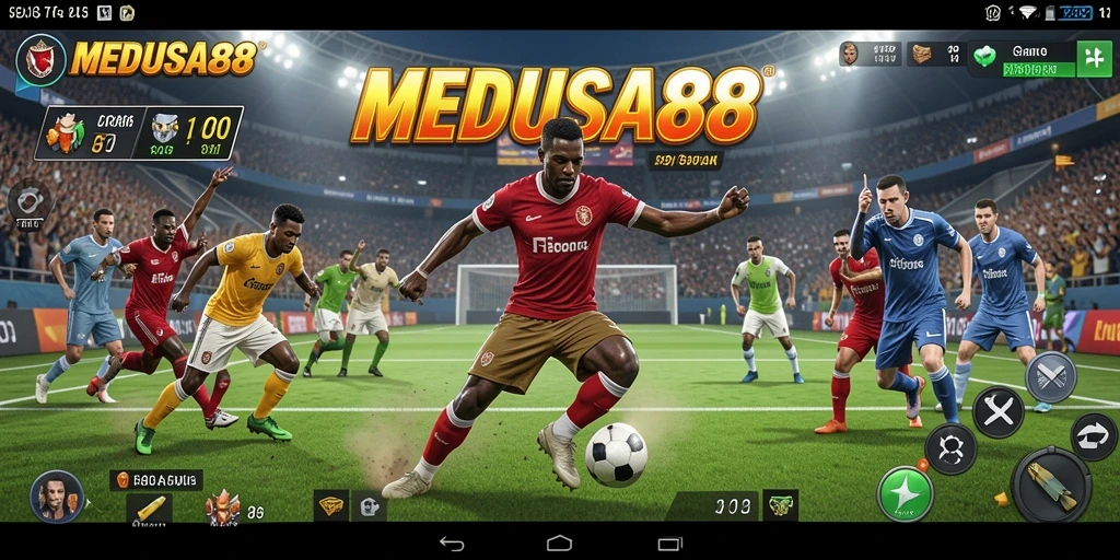 Tampilan seru dari gameplay MEDUSA88 di arena olahraga.
