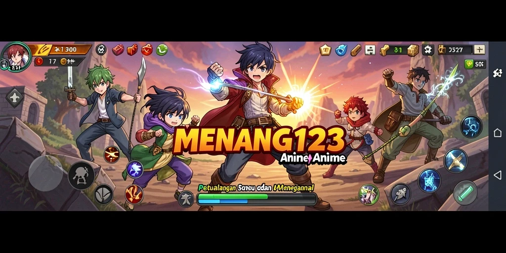 Tampilan epic dari karakter Anime dalam aksi gameplay MENANG123.