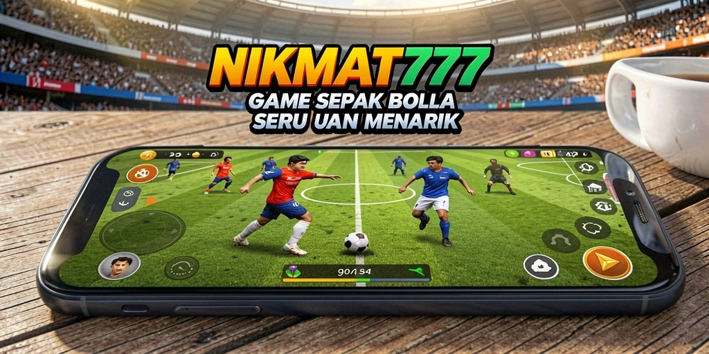 Gameplay NIKMAT777 yang seru dalam aksi pertandingan sepak bola.