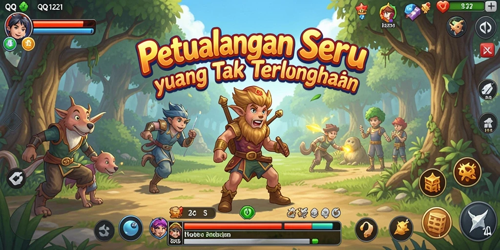 Tangkapan layar dari gameplay QQ1221 yang mengasyikkan.