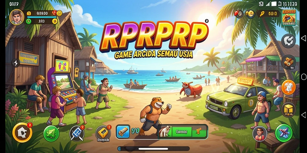Screenshot gameplay RPRPRP menampilkan aksi seru dalam suasana arcade.