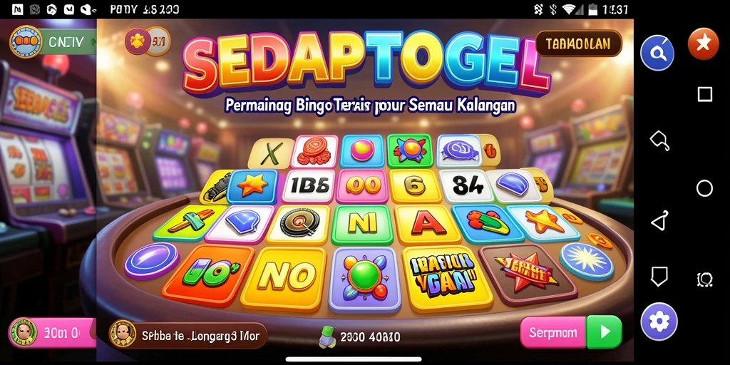 Tampilan gameplay bingo SEDAPTOGEL yang menarik dan interaktif.