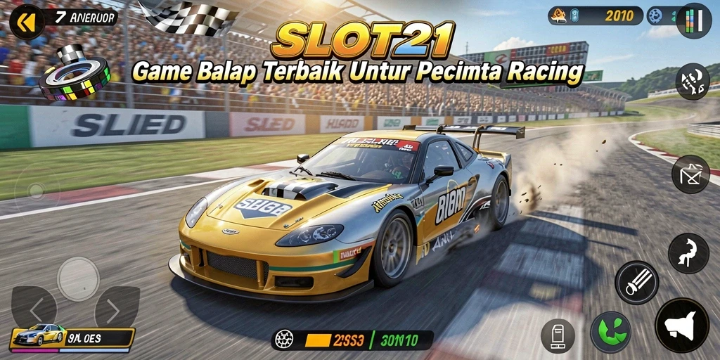 Tangkapan layar dari gameplay intens di SLOT21 menghadirkan balapan yang penuh adrenalin.