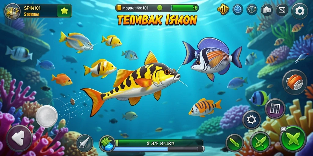Gameplay seru Tembak Ikan di SPIN101 yang penuh warna.