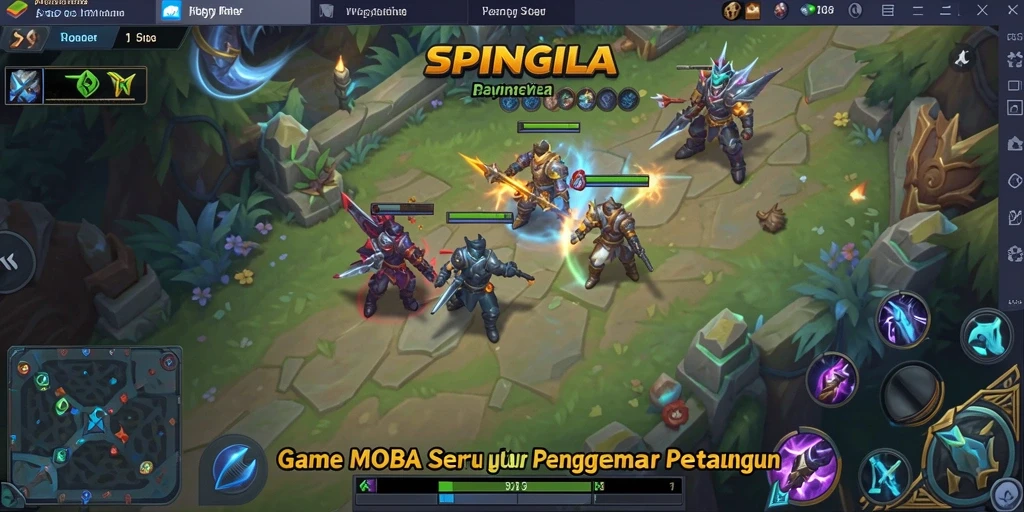 Tampilan seru dari gameplay SPINGILA yang penuh strategi.