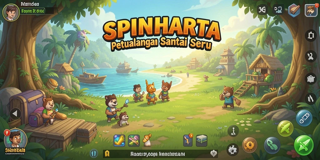 Screenshot SPINHARTA menampilkan tantangan menarik dalam gameplay Casual.