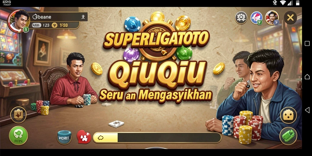 Gameplay seru dalam SUPERLIGATOTO yang penuh strategi QiuQiu.