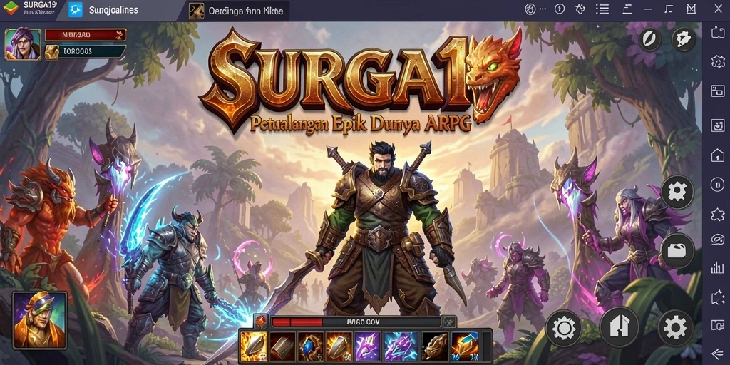 Tampilan gameplay epik dari SURGA19 dengan aksi seru dan grafis menawan.