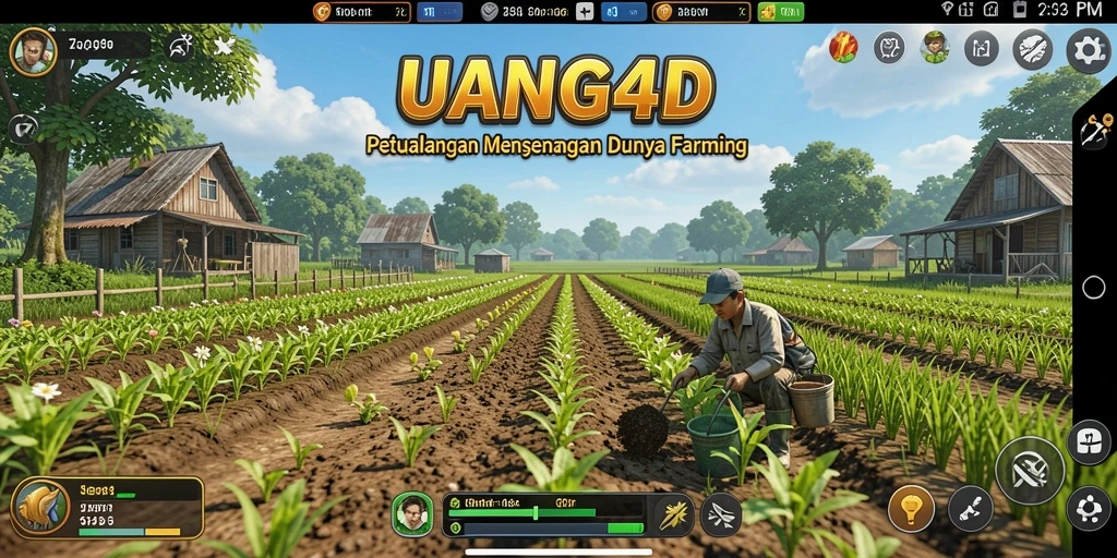 Screenshot menampilkan gameplay menarik dalam dunia Farming UANG4D.