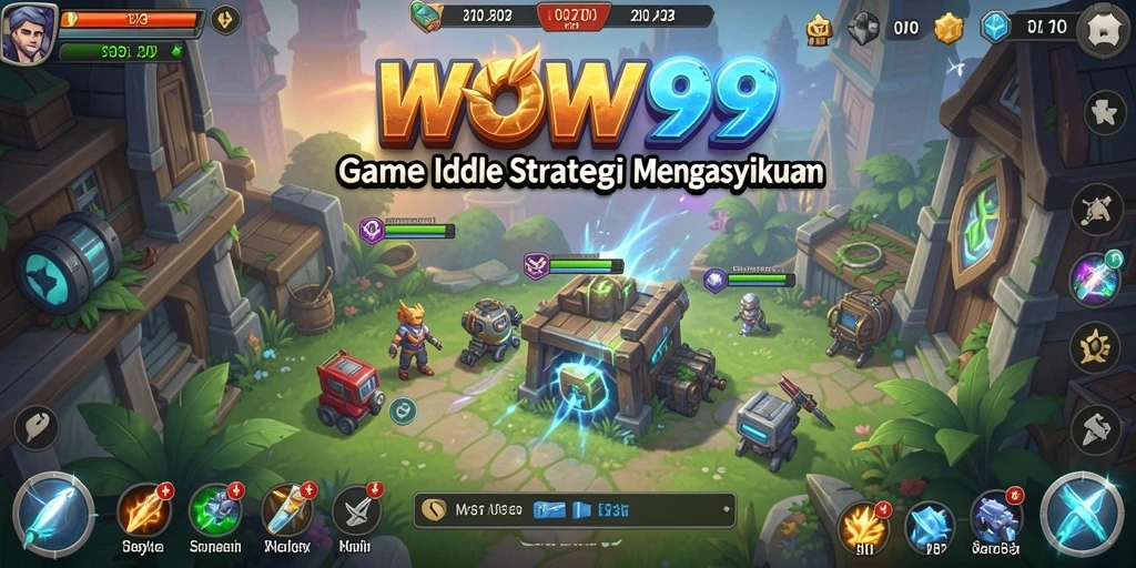 Tangkapan layar gameplay WOW99 menunjukkan karakter yang sedang beraksi dalam mode Idle.